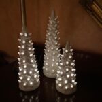 Set of 3 Retro Hand-Painted Ceramic Trees with LED Lights photo review