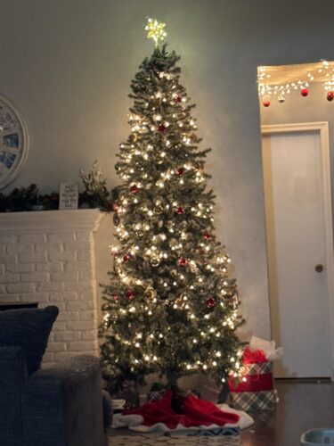 3D Silver Glitter Star Tree Topper with 56 LED Lights photo review