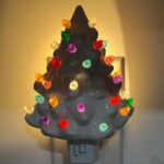2 Pack Ceramic Christmas Tree Night Lights photo review