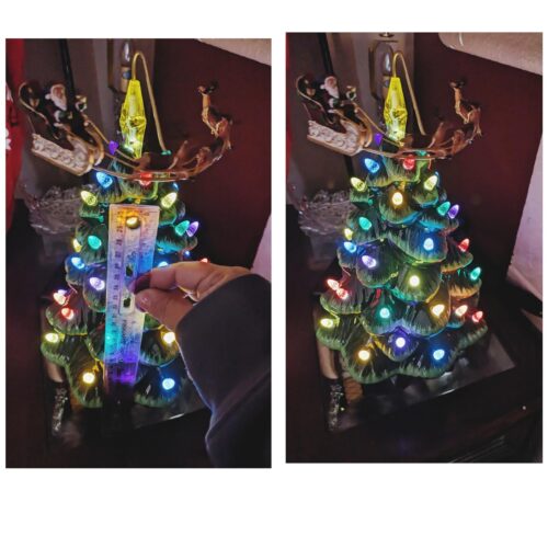 Animated Santa's Sleigh Green Tree photo review