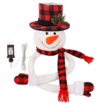 Christmas Snowman Tree Topper with Built-in Snowflakes LED Projector 